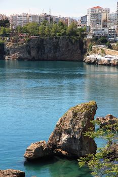 Turkey. Antalya town. Harbor. Ancient Antalya sea view 
