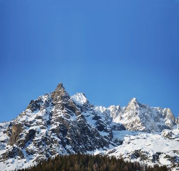 View of the Alps with space for text or copy