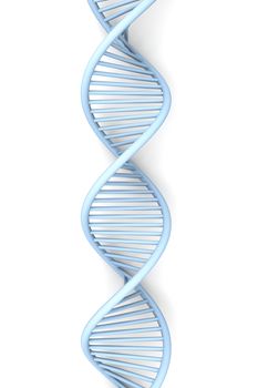 A symbolic DNA model. 3D rendered illustration. Isolated on white.