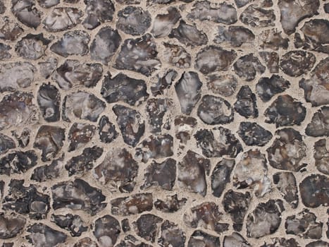 decorative design of concrete and stone wall