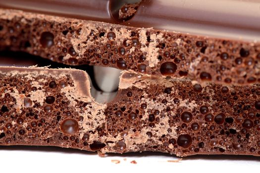 photo of chocolate pieces closeup