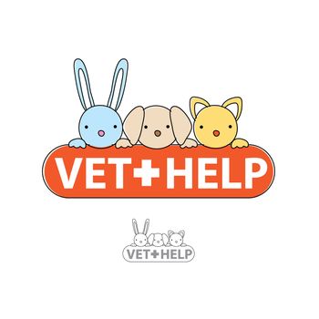 The sign of veterinary care. Vet-help. Vector symbol.