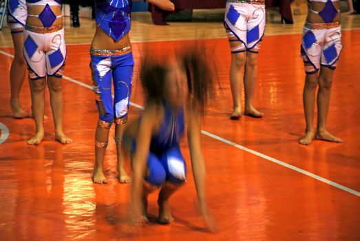 dancing children group at contest