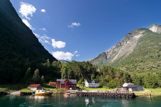 Mountain farm in the Sognefjord, Norway.