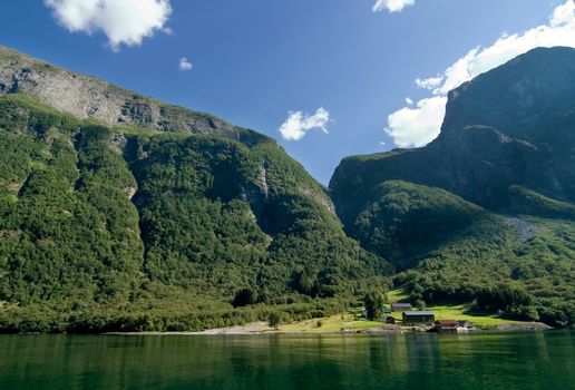 Sognefjord near Gudvangen in the western area of Norway.