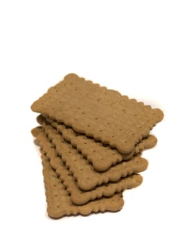 A Stack of cookies isolated on white.