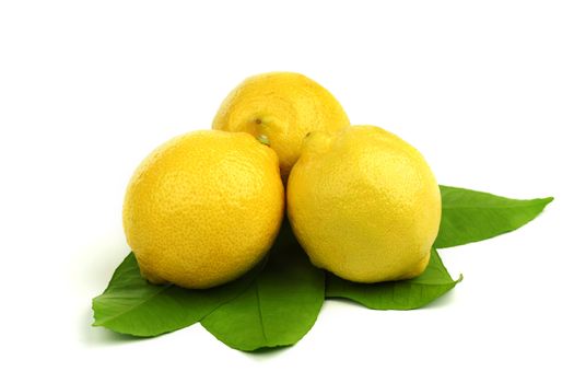 lemons pile isolated on white