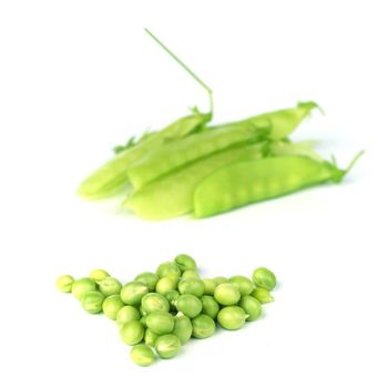  Pea isolated on white close up