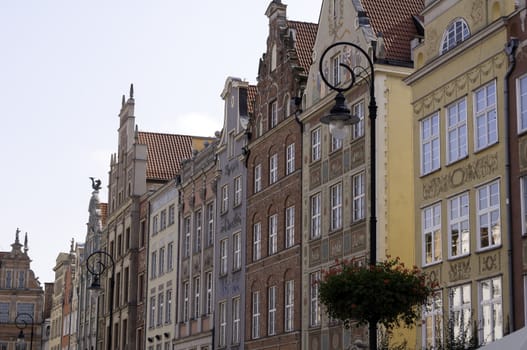 Typical polish architecture in the Old Town of Gdansk.