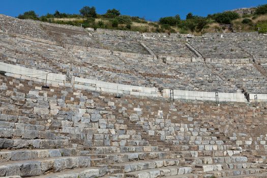 Greek-Roman amphitheater in  the ancient  city Ephesus