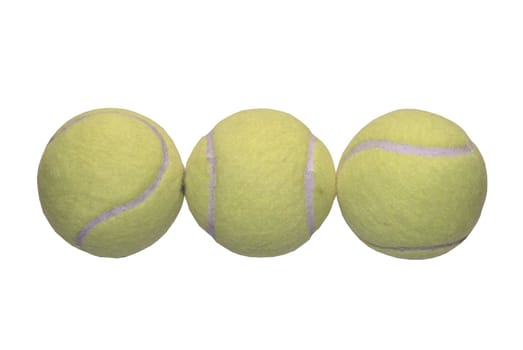 tennis  balls on the table