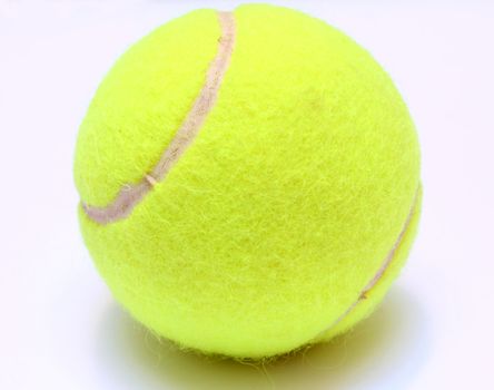 close up of a Tennis ball isolated on white