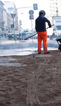 Workers of the Asphalt in Milan