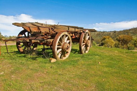 old wagon in the australian outback