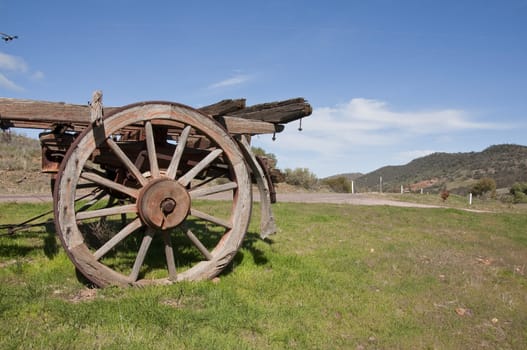 old wagon in the australian outback