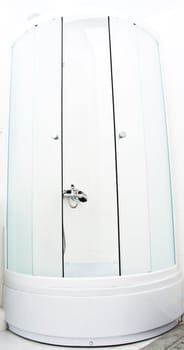 modern glass shower cabin