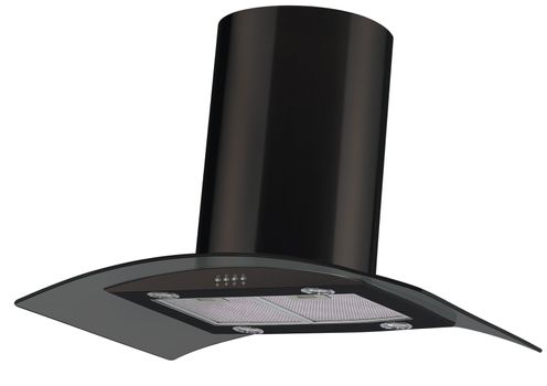 Modern kitchen wall hood - isolated