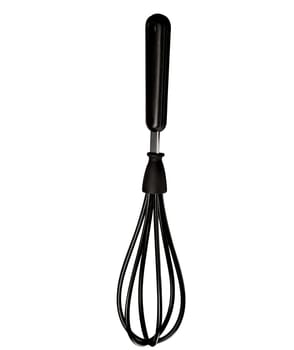 Plastic whisk (eggbeater), isolated on a white background.