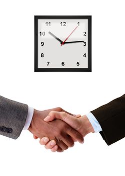 Hand shake between a businessman