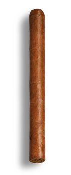 isolated long elegant brown cigar