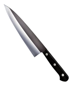 Kitchen knife on a white background