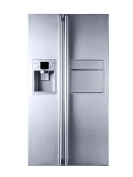 Picture a beautiful refrigerator on a white background
