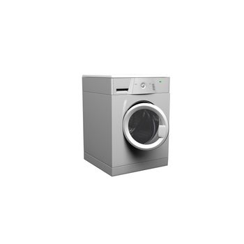 Washing machine on a white background. 3d illustration
