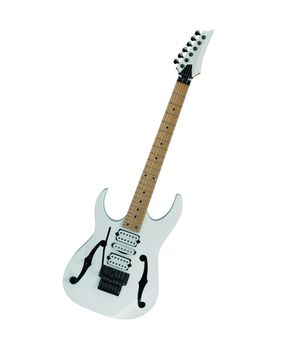 Electric guitar isolated on white