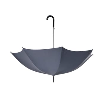 Black umbrella on white background