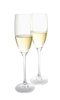 Two glasses of champagne. Isolated