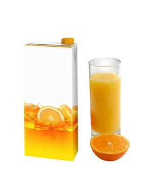 Orange juice carton box