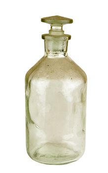 Antiquarian glass bottle for liquid products. It was used the last centuries