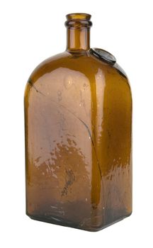 Antiquarian glass bottle for liquid products. It was used the last centuries