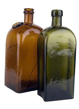 Antiquarian glass bottle for liquid products. It was used the last centuries