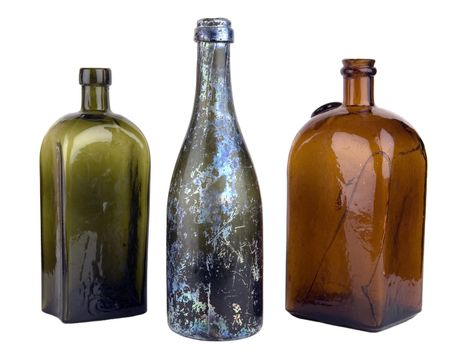 Antiquarian glass bottle for liquid products. It was used the last centuries