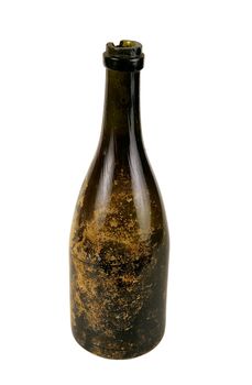 Antiquarian glass bottle for liquid products. It was used the last centuries