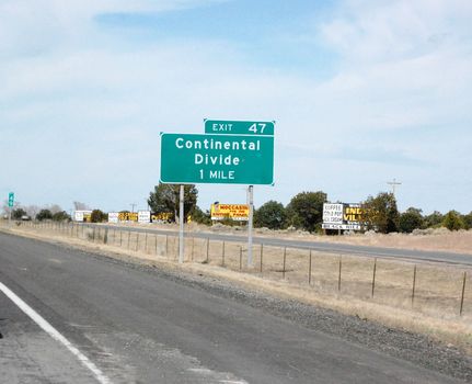 Continental divide sign