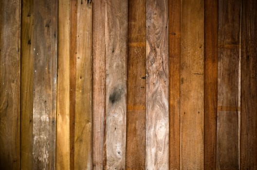 Texture of old plank wood wall for background