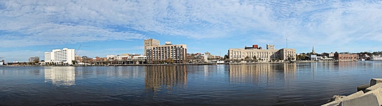 A panoramic view of downtown Wilmington, North Carolina