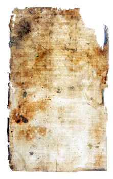 Old paper of the beginning of the last century on a white background