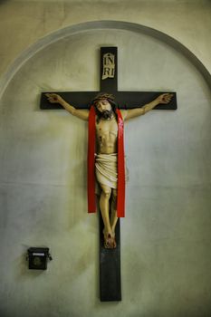 Holy cross with crucified Jesus Christ