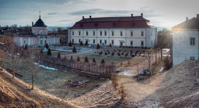 Zolochiv castle over a beautiful blue sky (Ukraine)