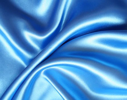 Smooth elegant blue silk can use as background 