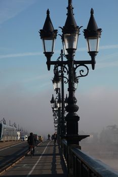 Lamp on a bridge
