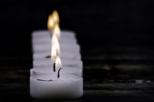 a line of candles