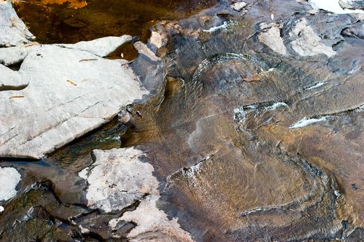 Water over rocks abstract image.