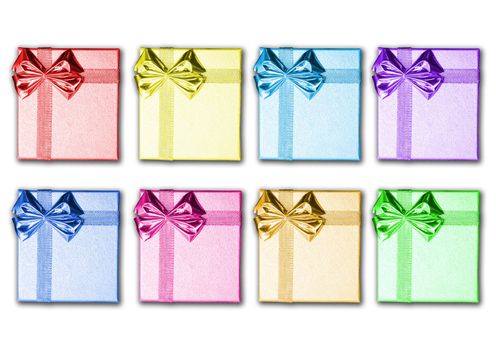 Colorful gift box with clipping path