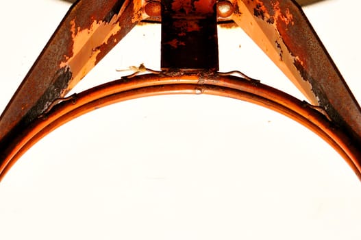 A close view of an unhappy basketball hoop who appears to be frowning