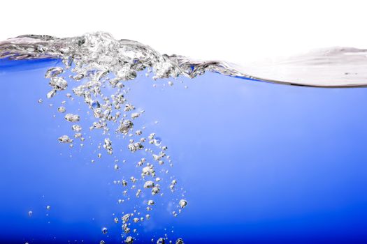 A water surface detail image with bubbles