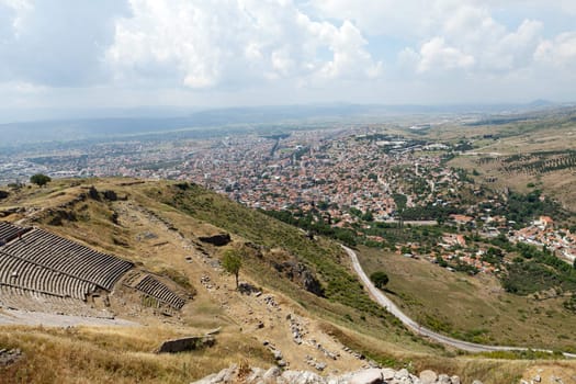 Bergama - the view on the city from Acropolis